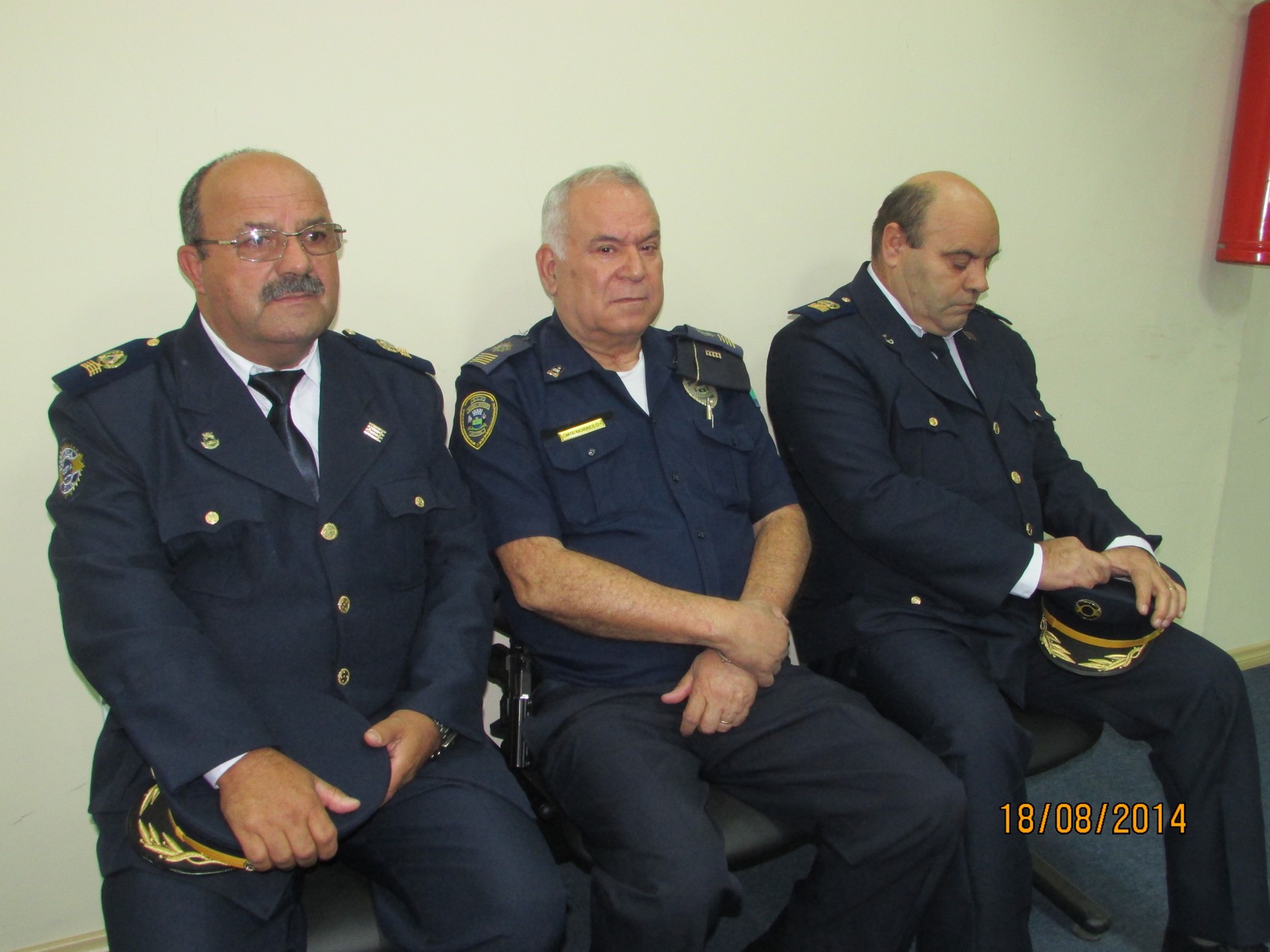 Comandante e sub-Comandante da Guarda de Cotia e Comandante da Guarda de Vargem Grande Paulista